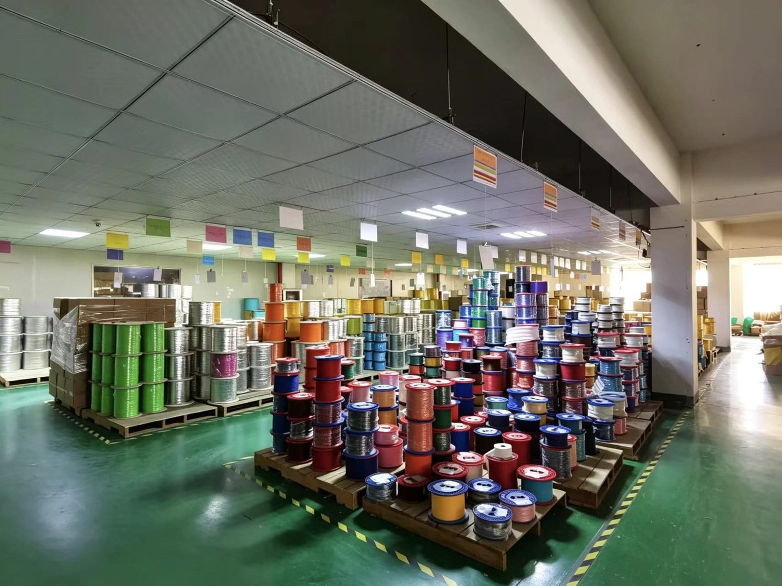 Incoming material warehouse for fiber optic components