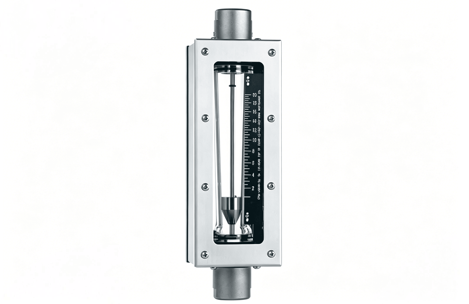 Glass tube rotameter for transparent flow visualization